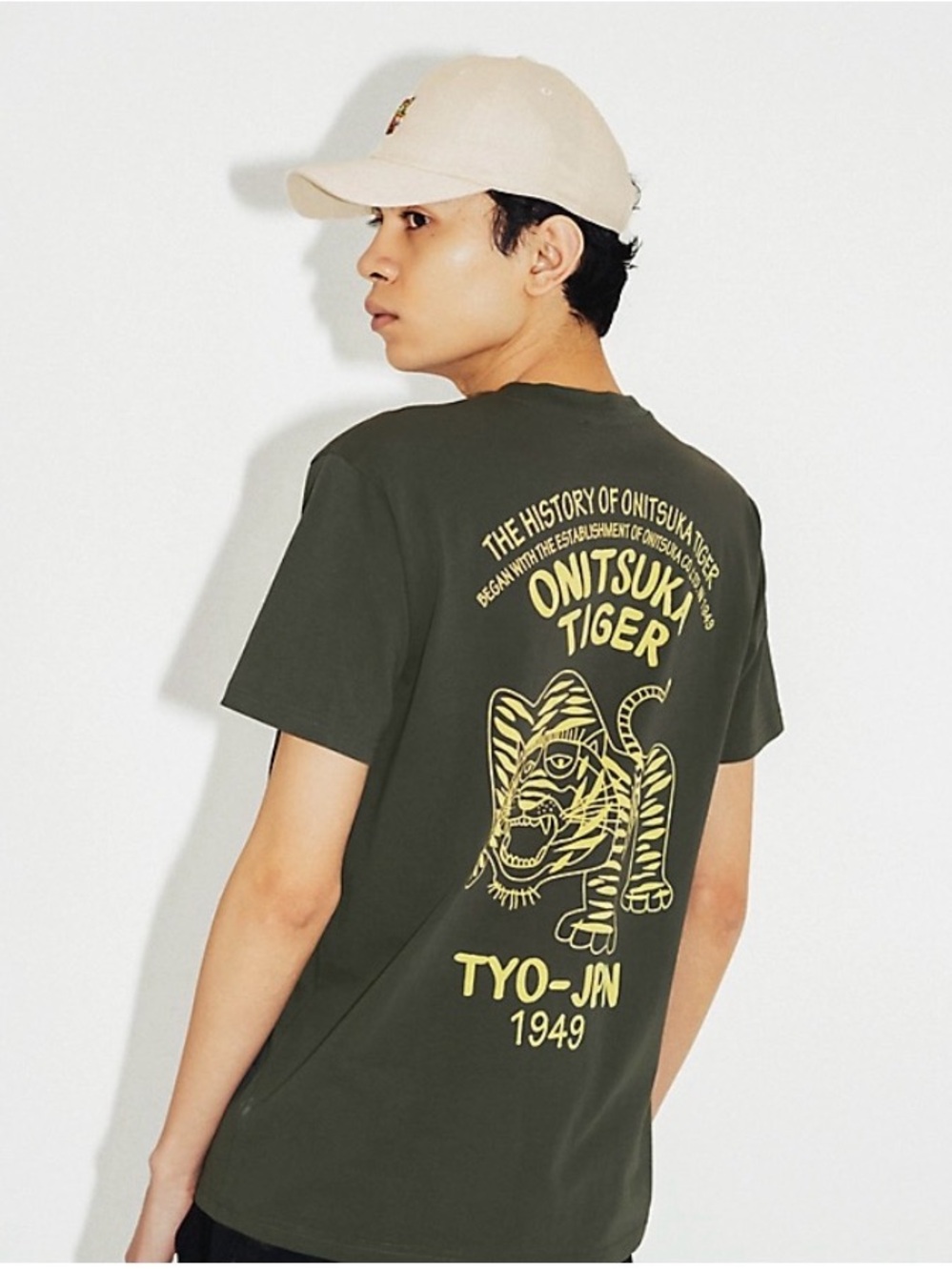 Onitsuka Tiger by Asics JAPAN EDITION Olive Green Graphic Tee